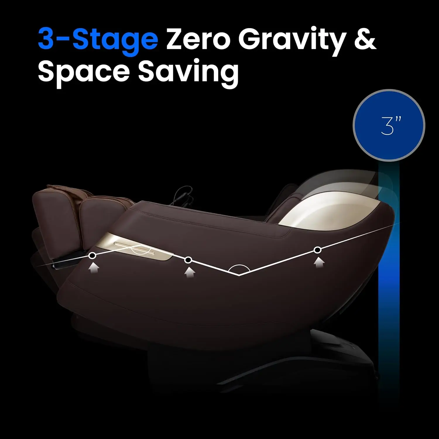 كرسي التدليك تيتان كوانتوم |   رمادي داكن |   ميزات الجسم بالكامل والجاذبية الصفرية |   برامج التدليك القابلة للتخصيص