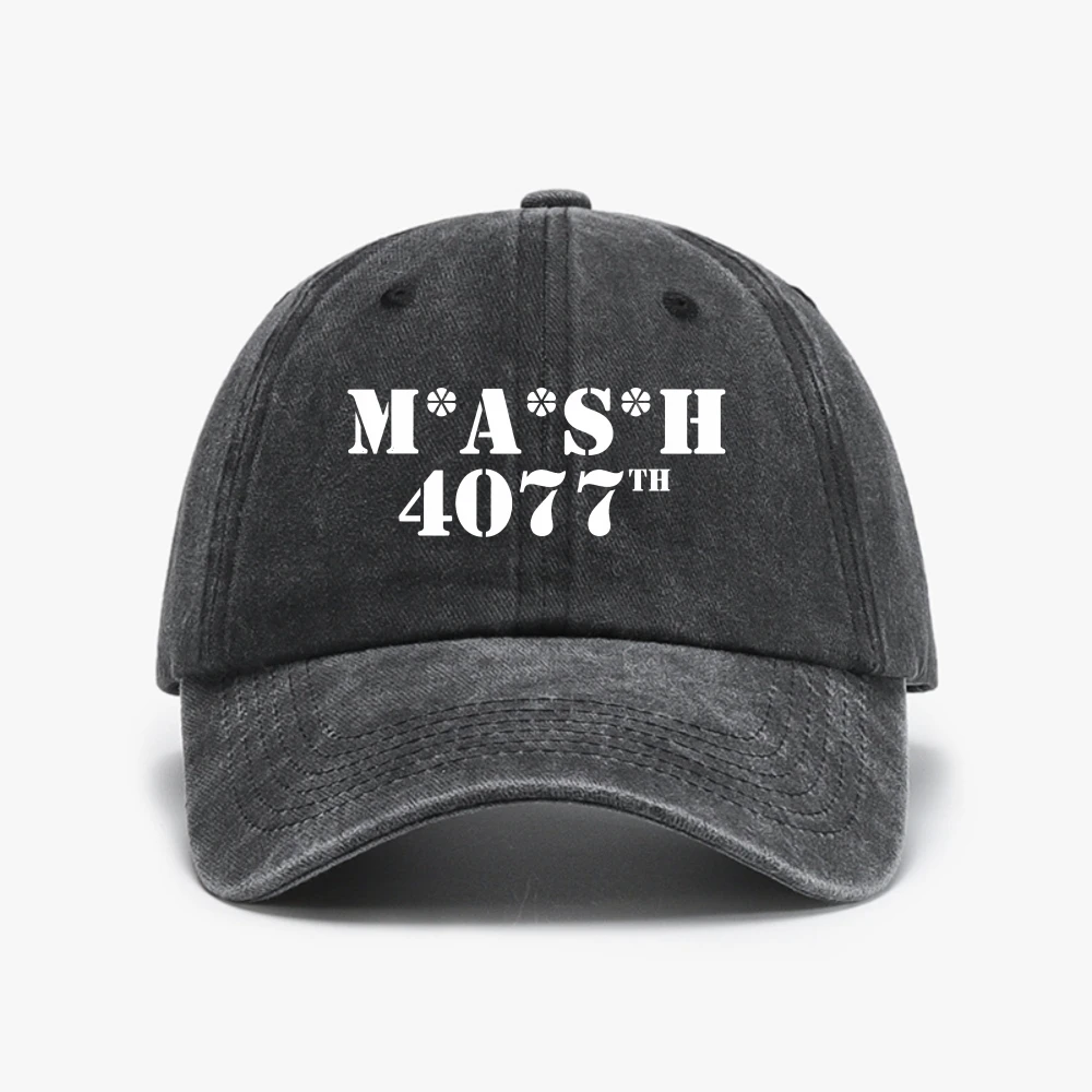Top M A S H 4077 Military Army Green US Marines RAF Retro MASH 4077TH Baseball Cap Adjustable Washed cowboy Hats