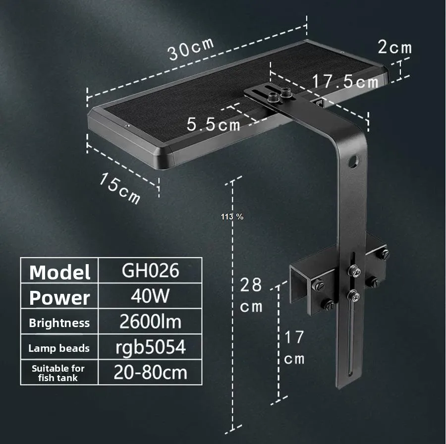 

LED Aquarium Light, 5 Mode Fish Tank Reef Lamp, Control,Stimulate Sunrise, Sunset, Moonlight ,8 Lighting Modes,Adjust Brightness