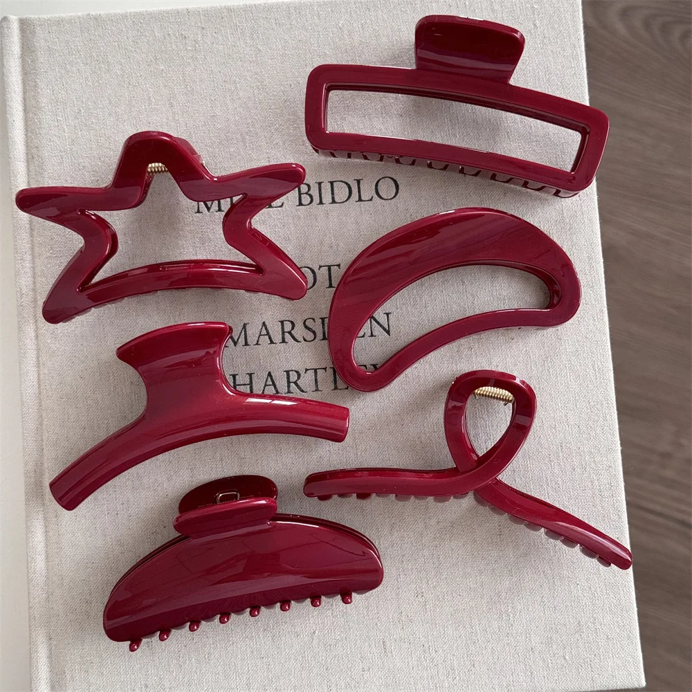 Pinza para el pelo con geometría de luz brillante para mujer, horquillas elegantes, Clips de tiburón, pasadores de cangrejo, accesorios para el cabello a la moda para niña