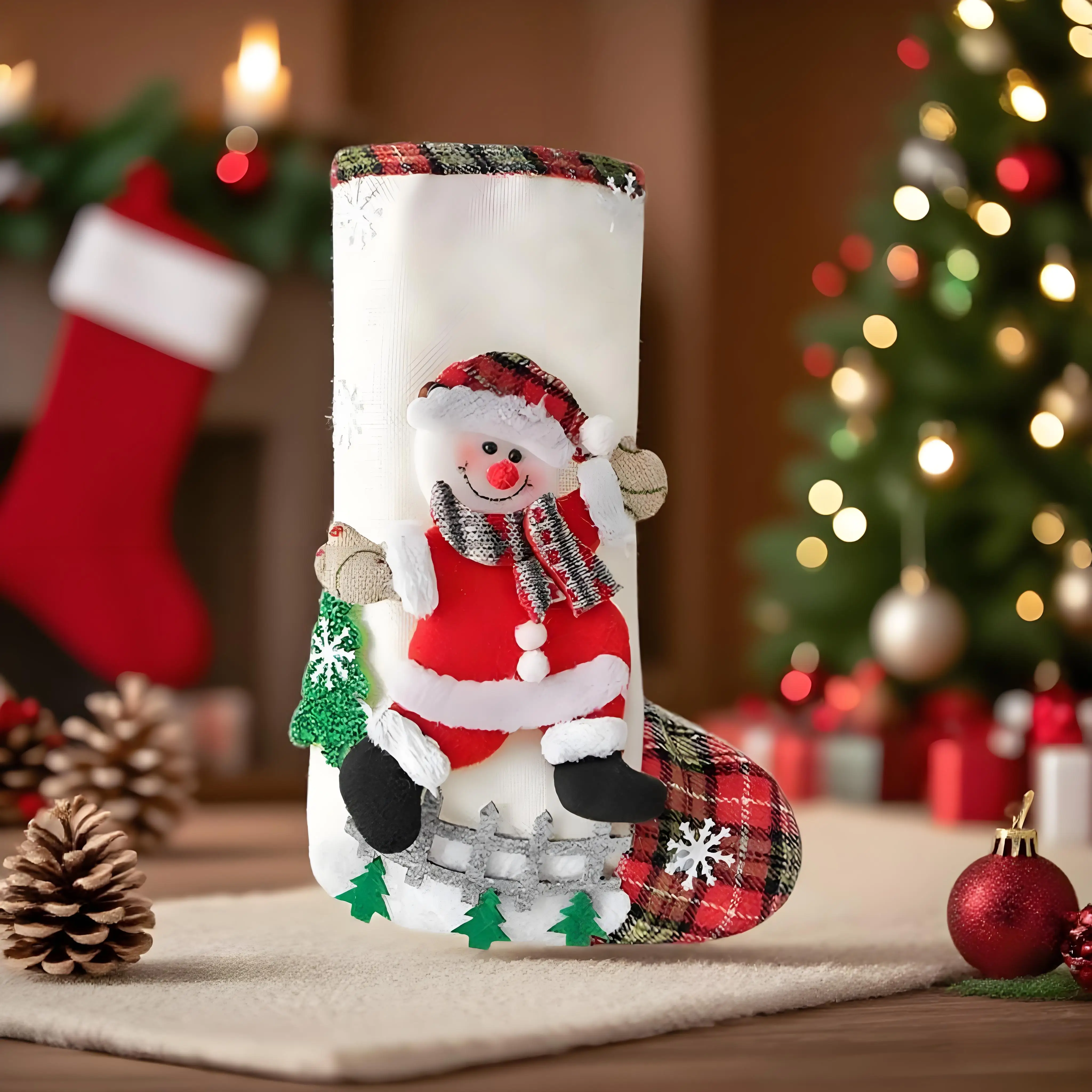 عيد الميلاد شخصية جوارب مهرجان جوارب شائعة الاستخدام هدية حقيبة عيد الميلاد حفلة الحلوى وجبات خفيفة حزمة جوارب شنطة هدايا #1