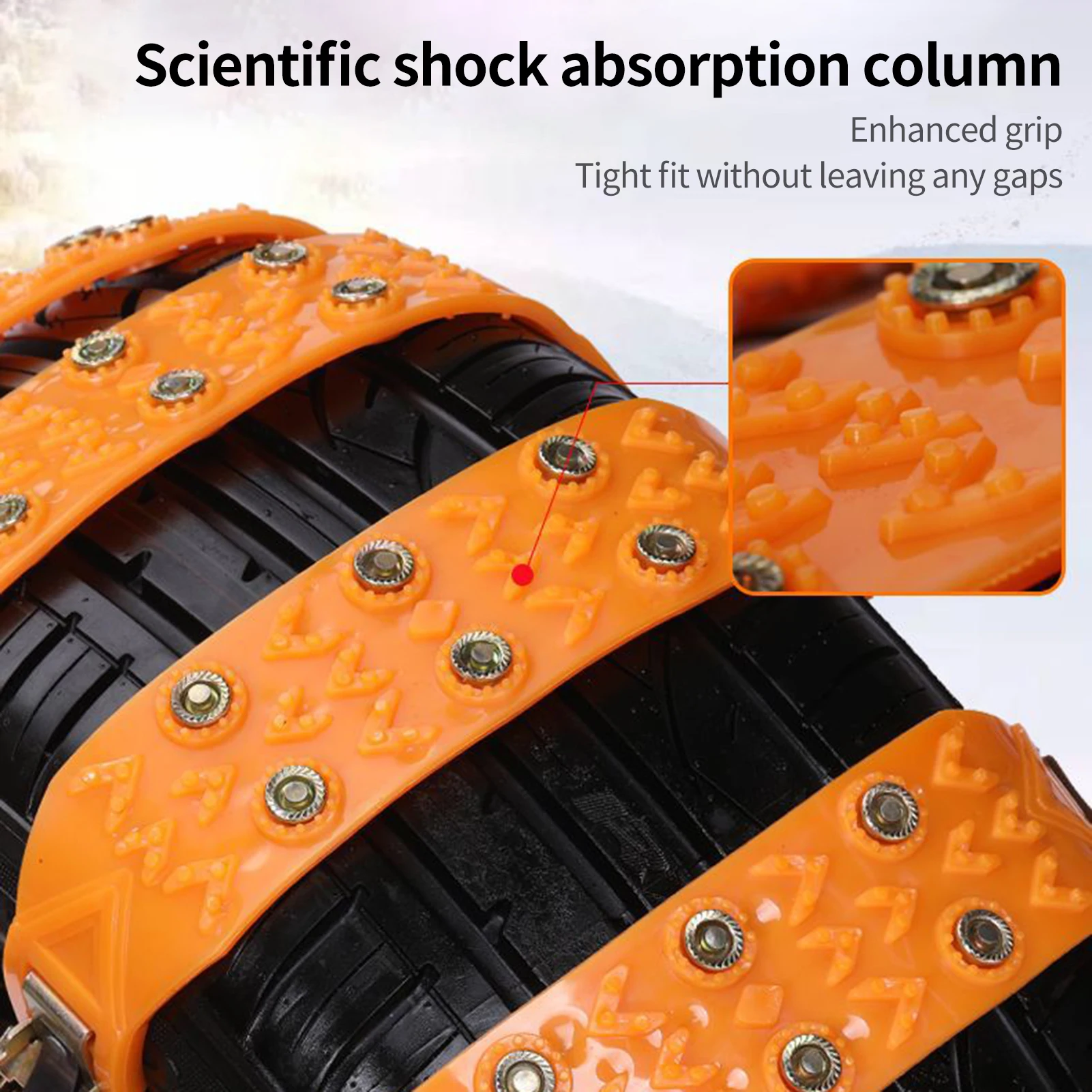 10Pcs Car Snow Chains Universal Car Tire Belt TPU Anti-slip Chain Car Tire Emergency Anti Skid Straps Wheel Security Chains