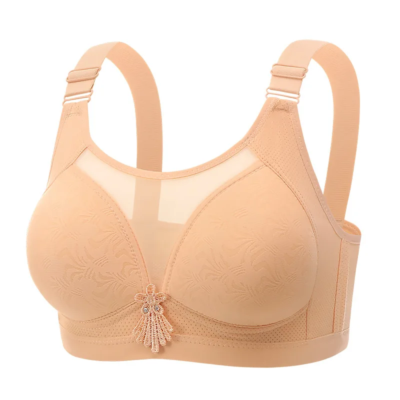 Mesh Wide-strap Bra Thin Girls' Brassiere Anti-exposure Push-up Lady's Bra Without Underwire Spring Summer Women's Bandeau Daily