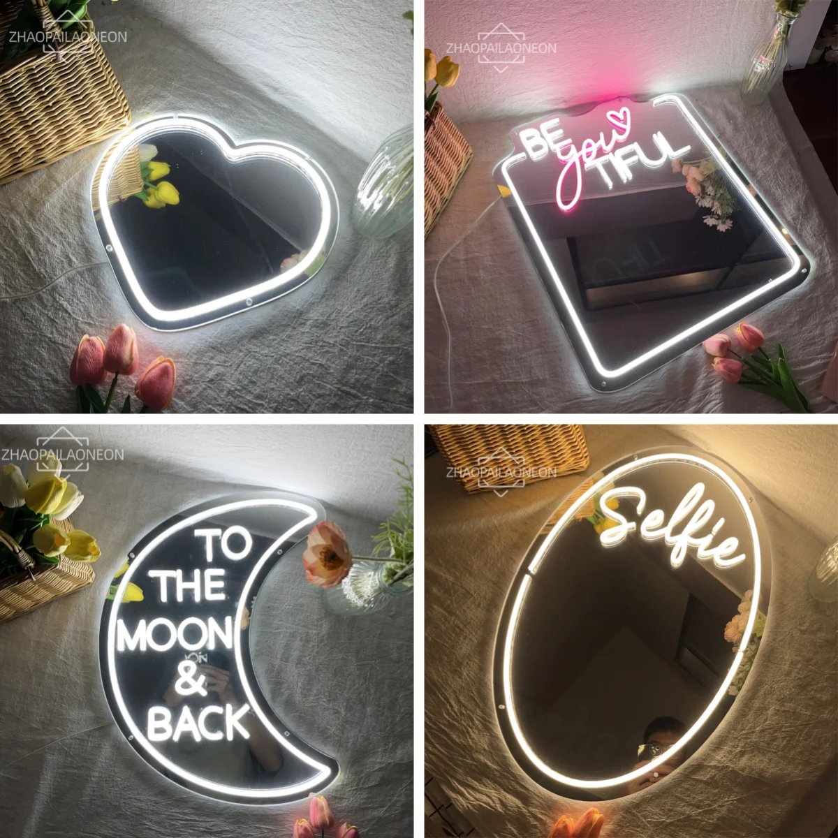 

Selfie Mirror Neon Sign For Wall Decor Cute Mirror Neon Sign Bedroom Decoration Living Room Game Room Gifts For Girls Girlfriend