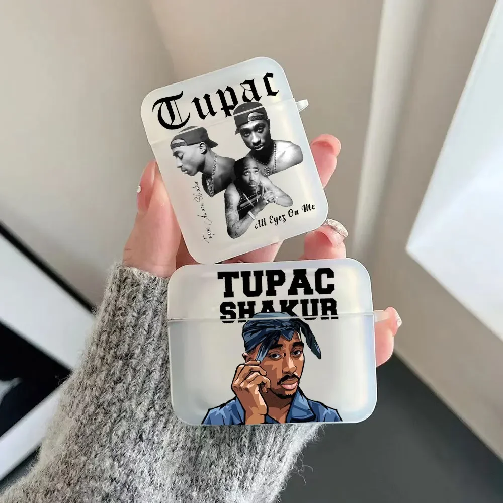 Rapper 2Pac Tupac Shakur Oortelefoon Case voor Airpods 3 3e 4 4e Draadloze Hoofdtelefoon Cover Air Pods Pro 2 1 Schokbestendig Fundas