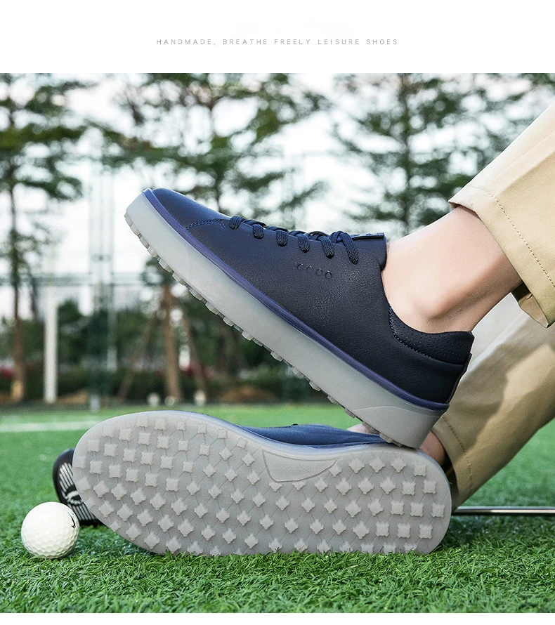 Golfschuhe Herren, große Größe bis 47 # Rotierende Schnalle, professionell, rutschfest, ohne Spikes, Outdoor, Anfänger, Training, Golf, Turnschuhe, Unisex – Detail 14