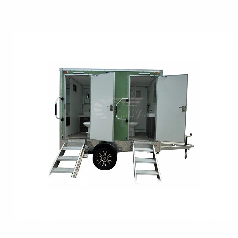 Top Fashion Portable Toilet Modern Design Double Squat Multi-Functional Simple Assembly For Outdoor Use For Two Toilets Bathroom