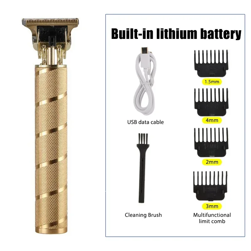 Bezprzewodowa elektryczna maszynka do strzyżenia włosów w stylu Vintage T9 profesjonalna maszynka do włosów golarka do brody mężczyzn ścinanie włosów fryzjerska dla mężczyzn