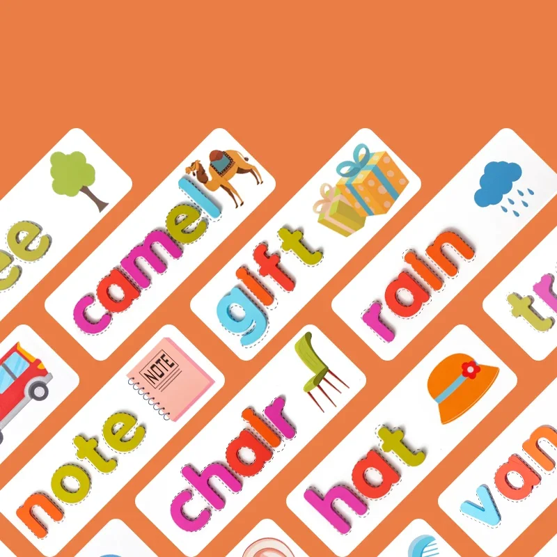 لعبة ألغاز الكلمات الإملائية، بطاقات الأبجدية الإنجليزية الخشبية، وسائل تعليمية لرياض الأطفال، لعبة تعليم مونتيسوري للأطفال