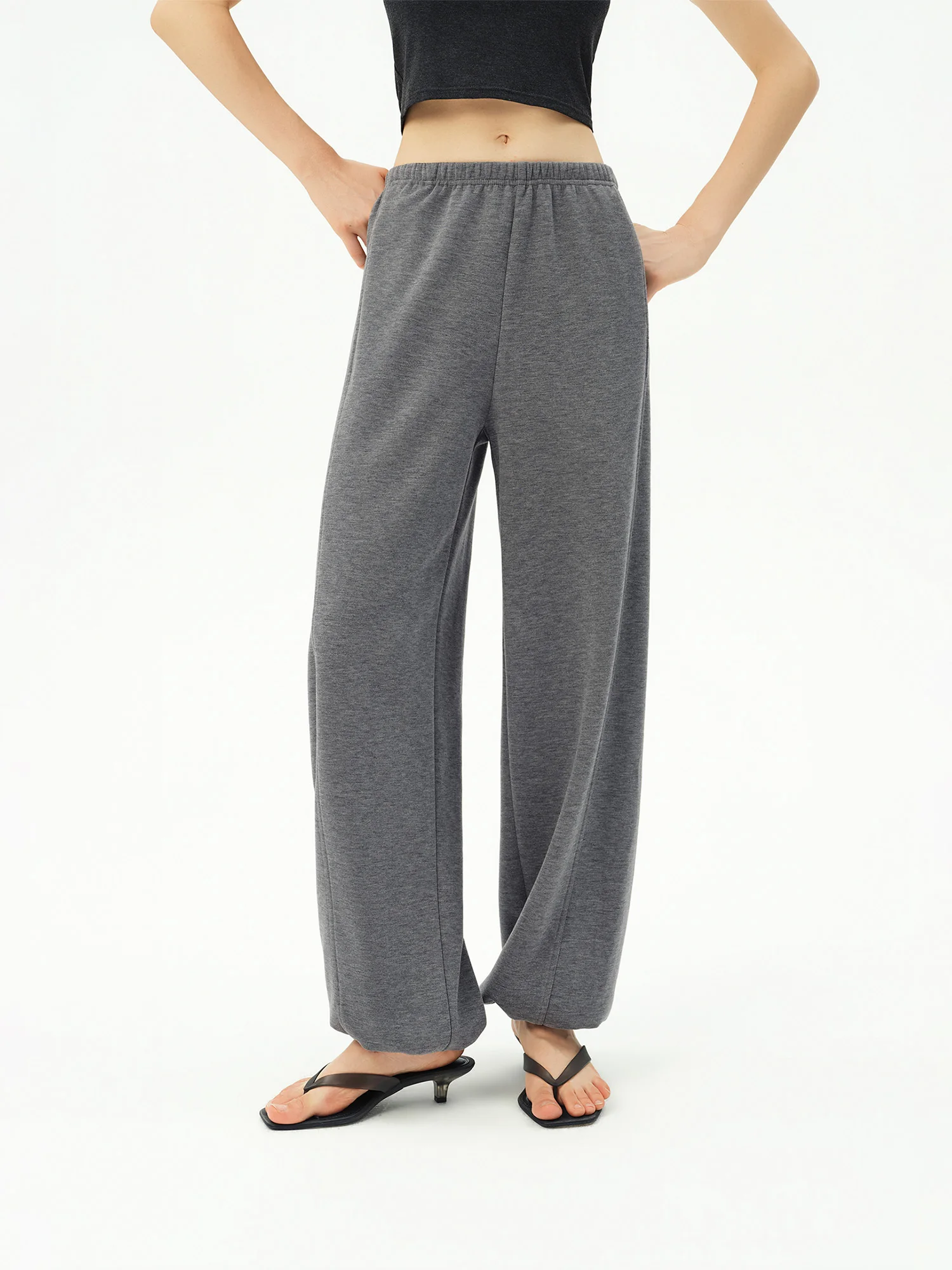 ZIQIAO 2026 Herbst Damen Lässige, bequeme Wollstrickhose mit hoher Taille und Diagonalschnitt – Schicke Freizeithose für den Alltag – Detail 16