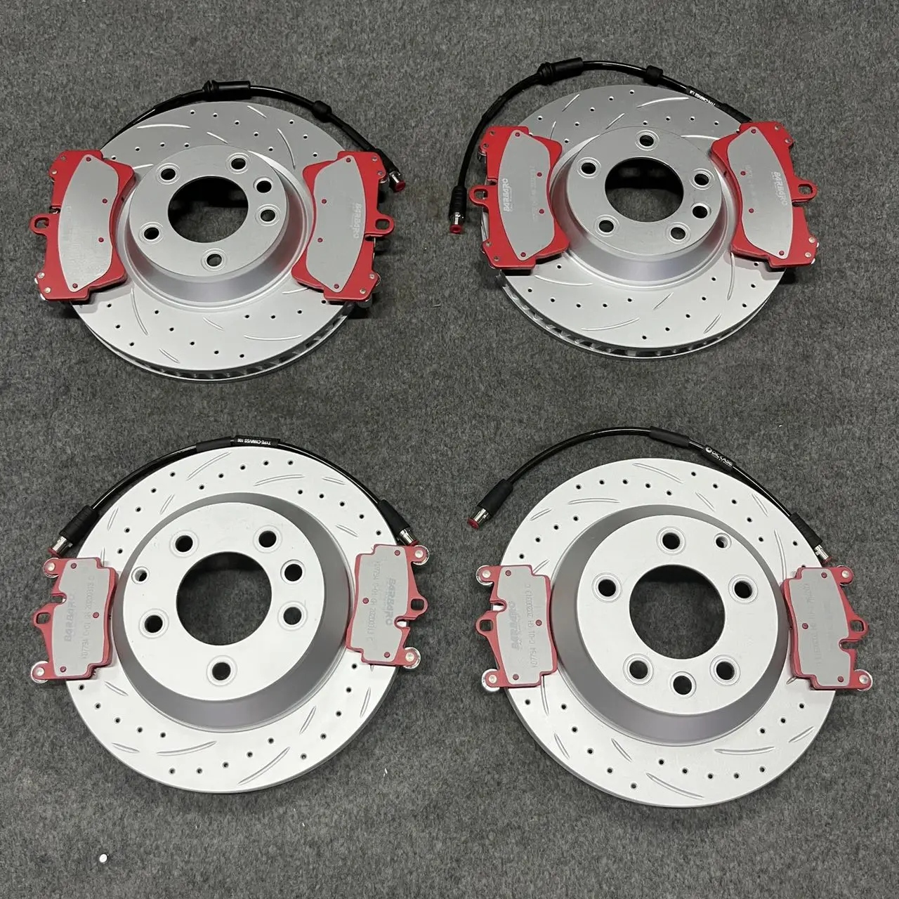 Dicase high carbon brake rotor 350*34mm front & 330*28mm rear disc with ceramics brake pad for Audi Q7/Porsche Cayenne