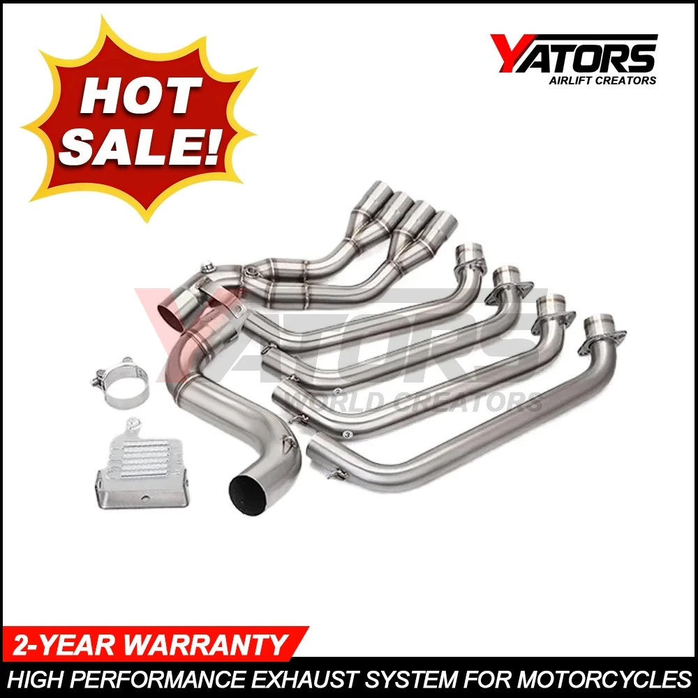 Motorcycle For CBR650R CBR650F CBR650 CB650F 2014-2025 Exhaust Tube Front Link Pipe Escape Full System With Two oxygen sensors - view 4