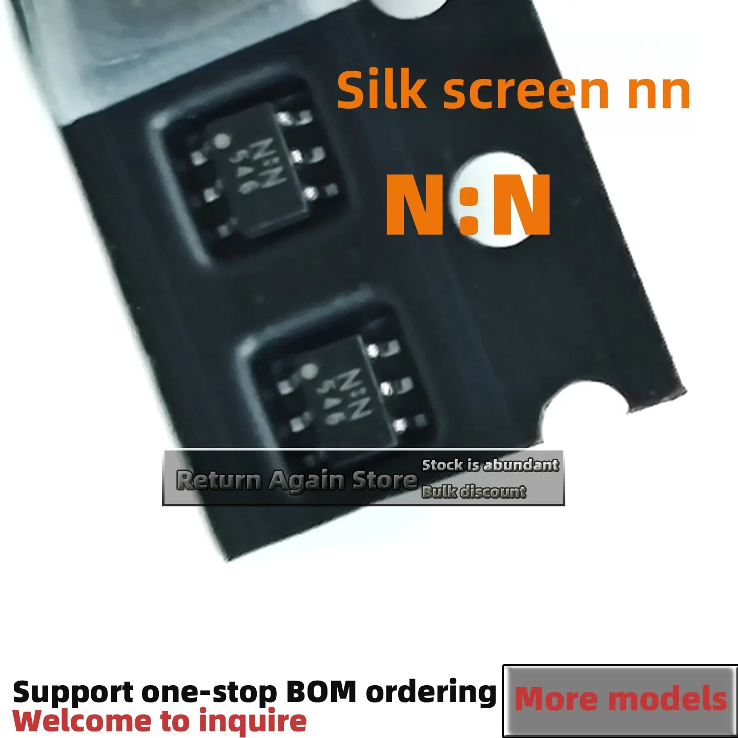 5pcs/per pack T2N7002BKS silkscreen NN N:N SMD six-pinDual N-channel 600V300MA SOT23-6