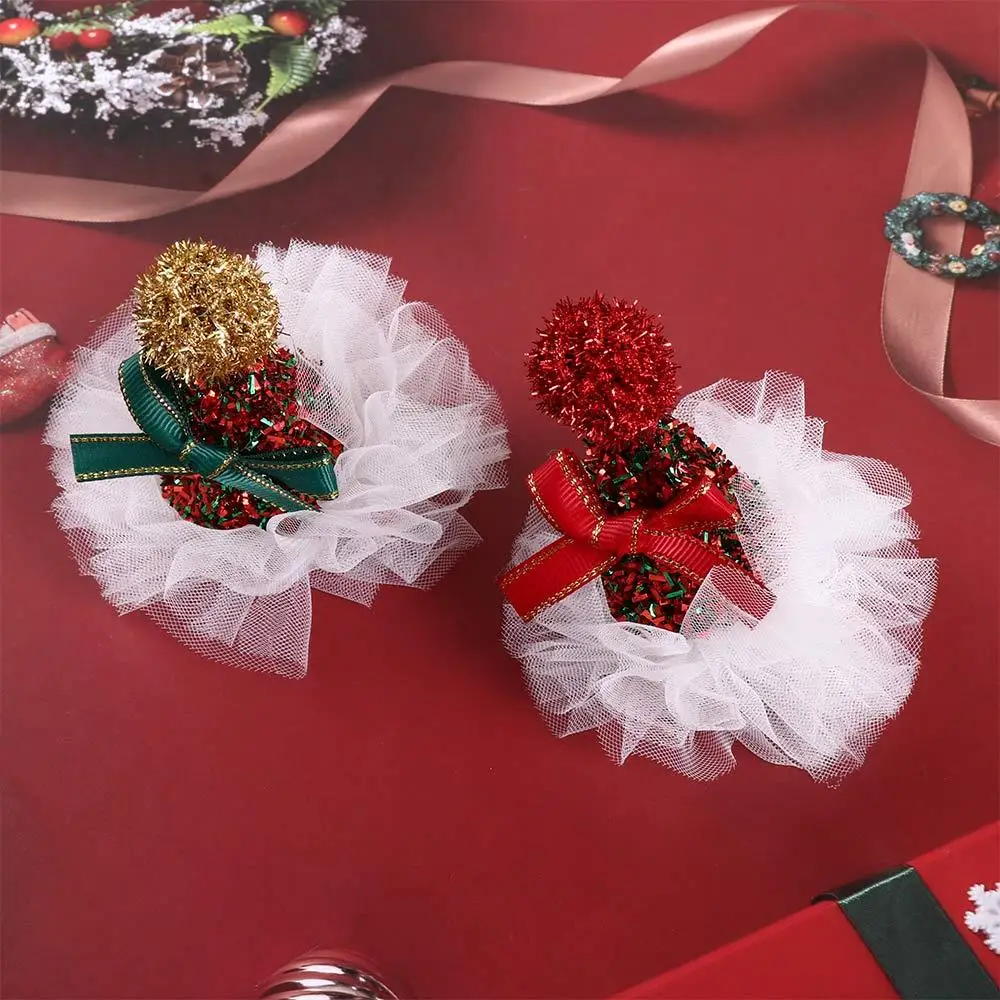 Claus Christmas Cap  Gifts Children Hair Clip Christmas Hat Hairpin Christmas Costume Dress Up Korean Hair Accessories