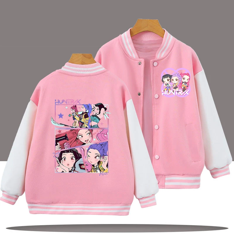新しいK-POPデーモンハンターズ - 3～12歳のかわいい女の子用カジュアルトップ、子供用野球シャツ、漫画プリント付き男の子用スポーツシャツ