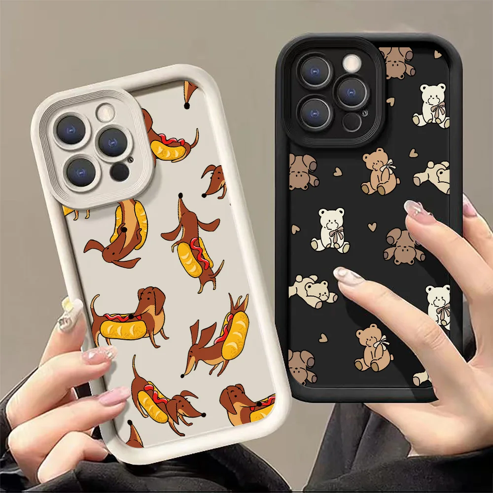 Cute Animal Bear Fox Phone Case For Xiaomi Redmi Note 14 13 12 11 Pro Plus 5G 14 13 12 11 10 12S 11S 10S Redmi 14C 13C 12C Cover