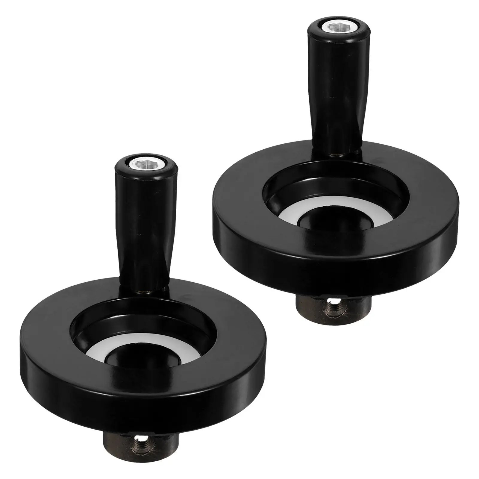 2Pcs Bakelite Machine Handwheel Handle Lightweight Aluminum Alloy Milling Lathe Hand Crank Wheel for Drill Press Table Saw