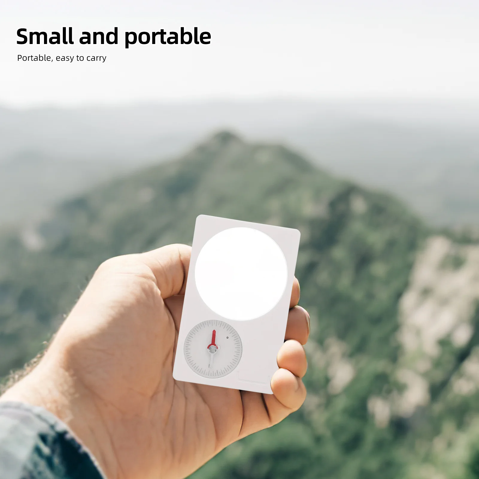 

Square White Compact 2 in 1 Compass Magnifier Outdoor Hiking Camping Navigation Portable Backpacker Compass Bookmark Magnifiers