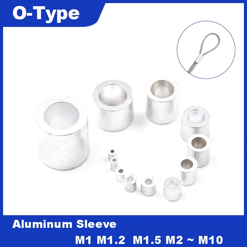 

Steel Wire Rope Crimp Sleeve M1 To M12 Type O Cable Fixing Clip Durable Aluminum Wire Ferrules Hardware Accessories