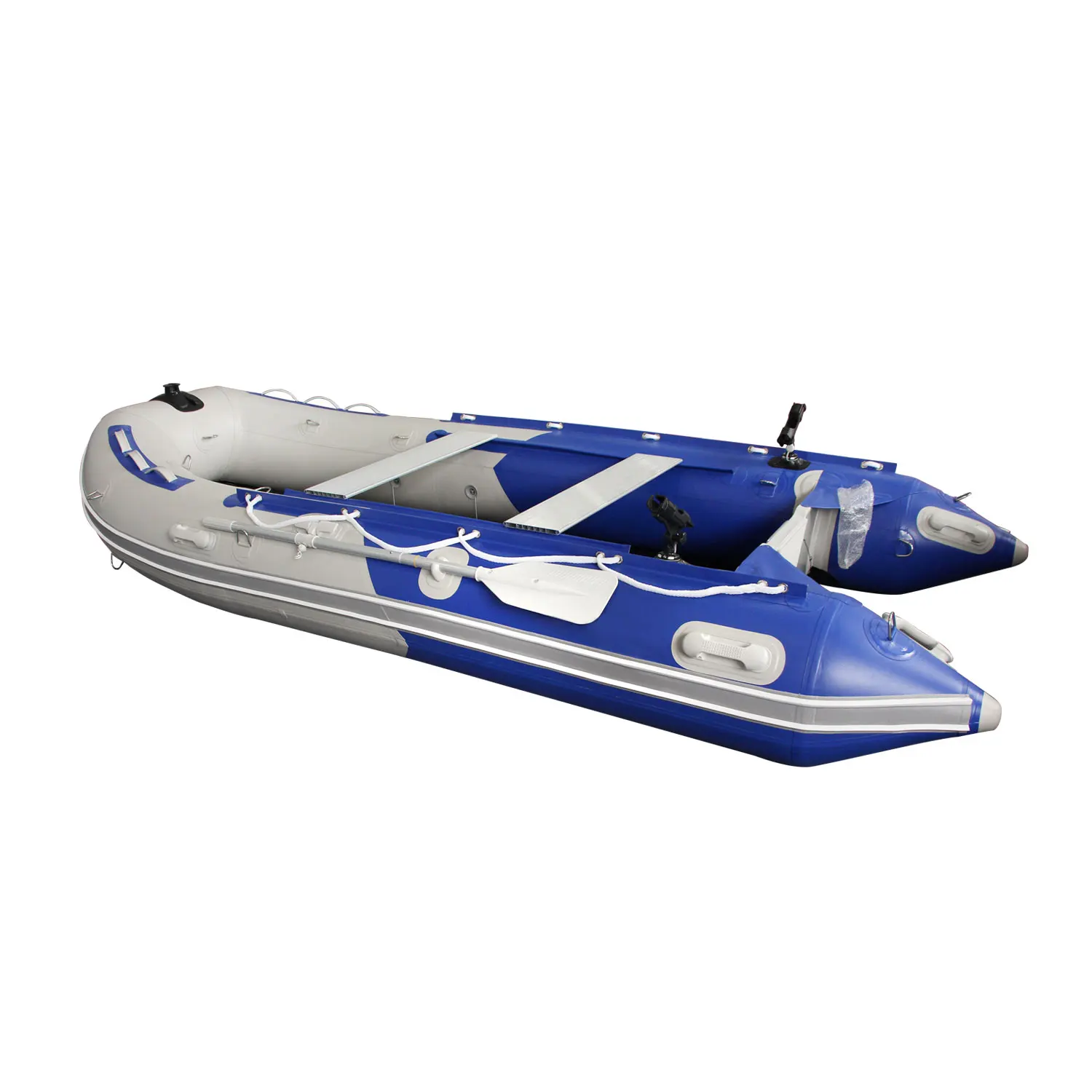 High Quality 330cm PVC 4 Person Inflatable Fishing Boat Aluminium Floor Rowing Boat With CE Certificate