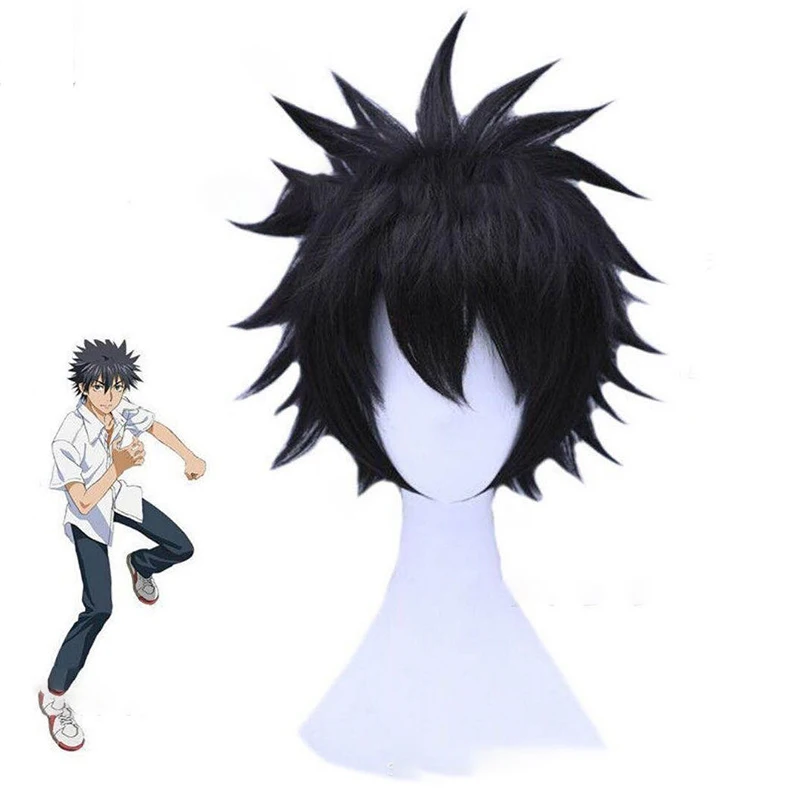 

Anime Dabi Character Skyward Explosion Head Short Hair Kamijou Touma Role Headgear Anime A Certain Magical Index Protagonist Wig