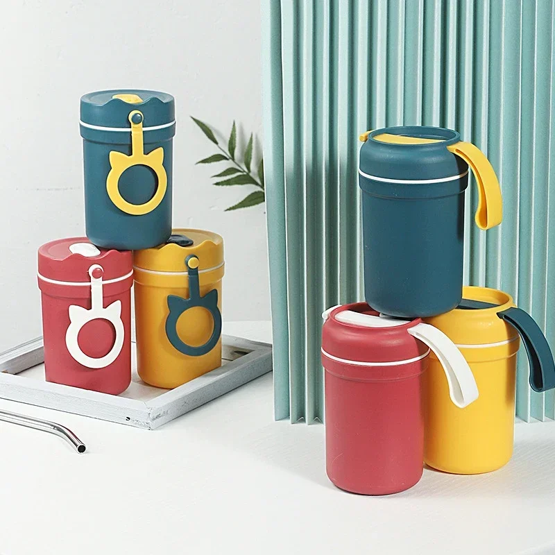 330ML Lunch Box portatile Contenitori in plastica in silicone Thermos per alimenti Vuoto per bambini Bottiglia per tazza di zuppa di latte Lunchbox a tenuta stagna