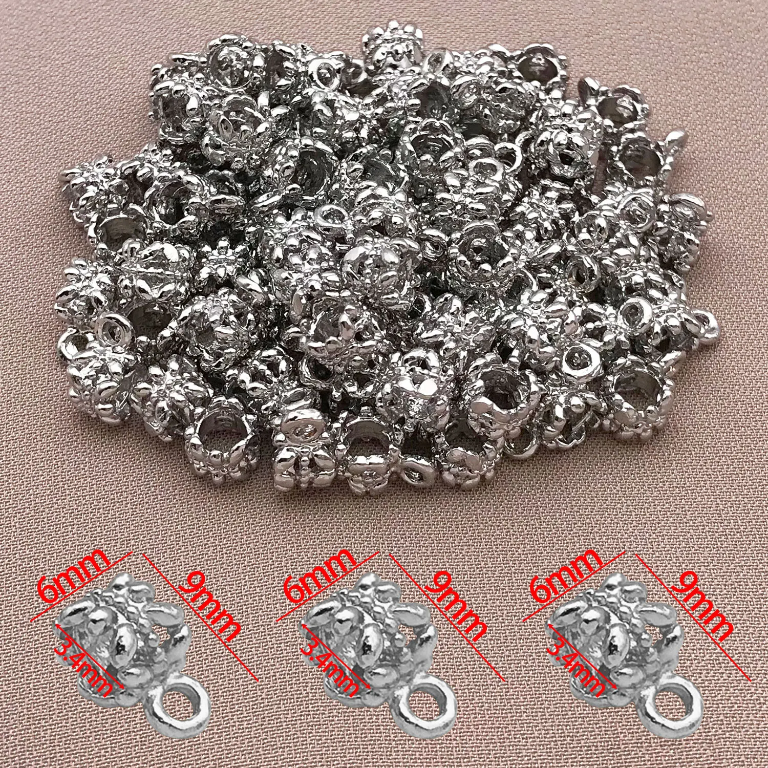 18K Copper Plated Three-Way Connector for DIY Jewellery Making