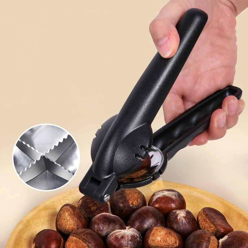 Newest 2 in 1 Nuts Sheller Chestnut Clip Walnut Pliers Home Metal Chestnut Sheller Nut Opener Cutter Shelling Kitchen Tools 2023