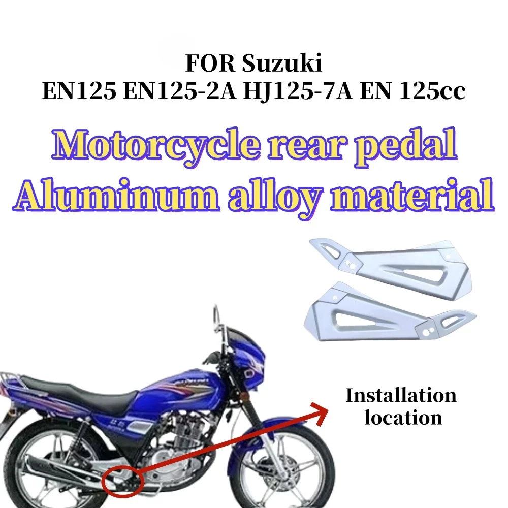 

1 paire de support de repose-pieds pour pédale arrière de moto, panneau triangulaire en aluminium pour Suzuki EN125 EN125-2A