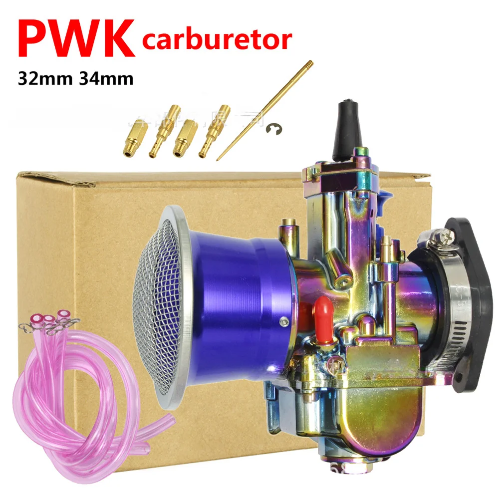 FOR Colorful Modified Racing Throttle Carburetor Interface Air Filter Cup Set PWK 32mm 34mm Off-Road Motorcycle