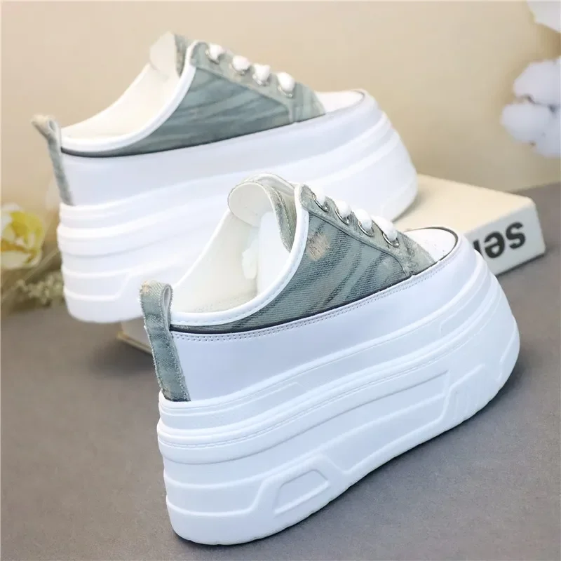 10cm Fashionable Women's Slippers with Wedges and Super High Heels (8cm and above) - Elegant and Stylish  slippers women