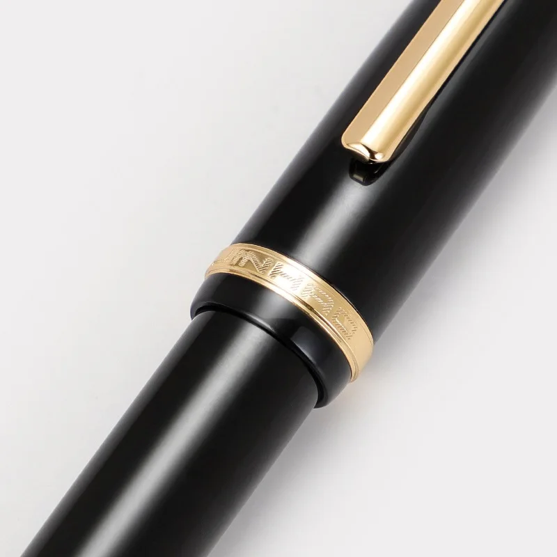 Imagem -03 - Jinhao Caneta-tinteiro Retro Barril Elegante Clipe Dourado Puno Fino para Escrever Assinatura Escritório Escola X350 A7345