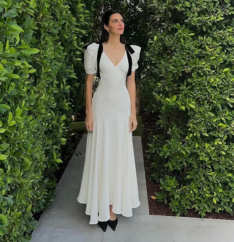 

Модное платье во французском стиле с милыми рукавами-бабочками и поясом, летнее и осеннее новое поступление, элегантное платье