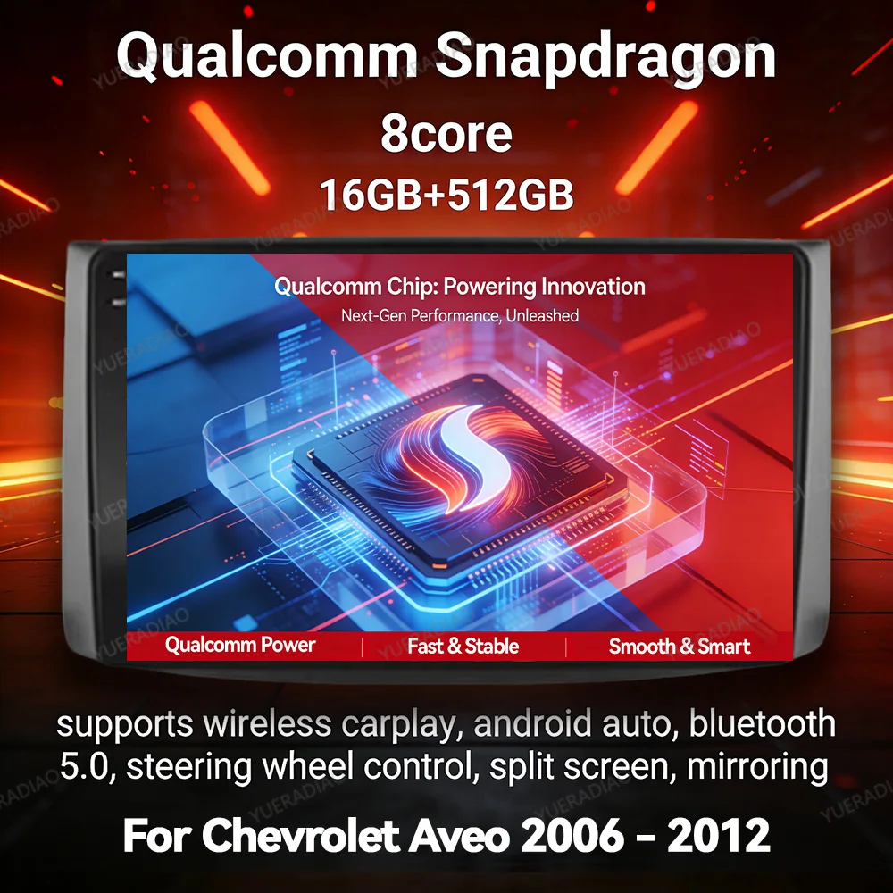 Android 17 Car Radio For Chevrolet Aveo T250 2006 - 2012 Nexia 1 2020 - 2022 Qualcomm 4G WIFI Head Unit GPS NAVI QLED 2DIN BT