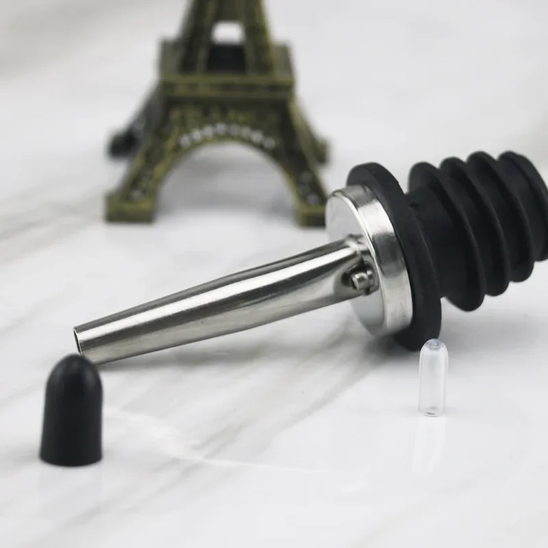 Stainless Steel Wine Olive Oil Pourer Dispenser Spout Glass Bottle Pourer Cap Spout Stopper Mouth Dispenser Bartender