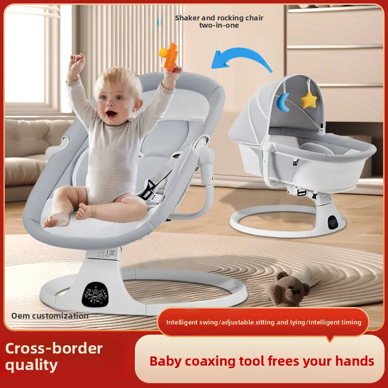 new baby multi functional electric cradle cradle newborn smart coax baby baby lying flat cradle sleeping basket