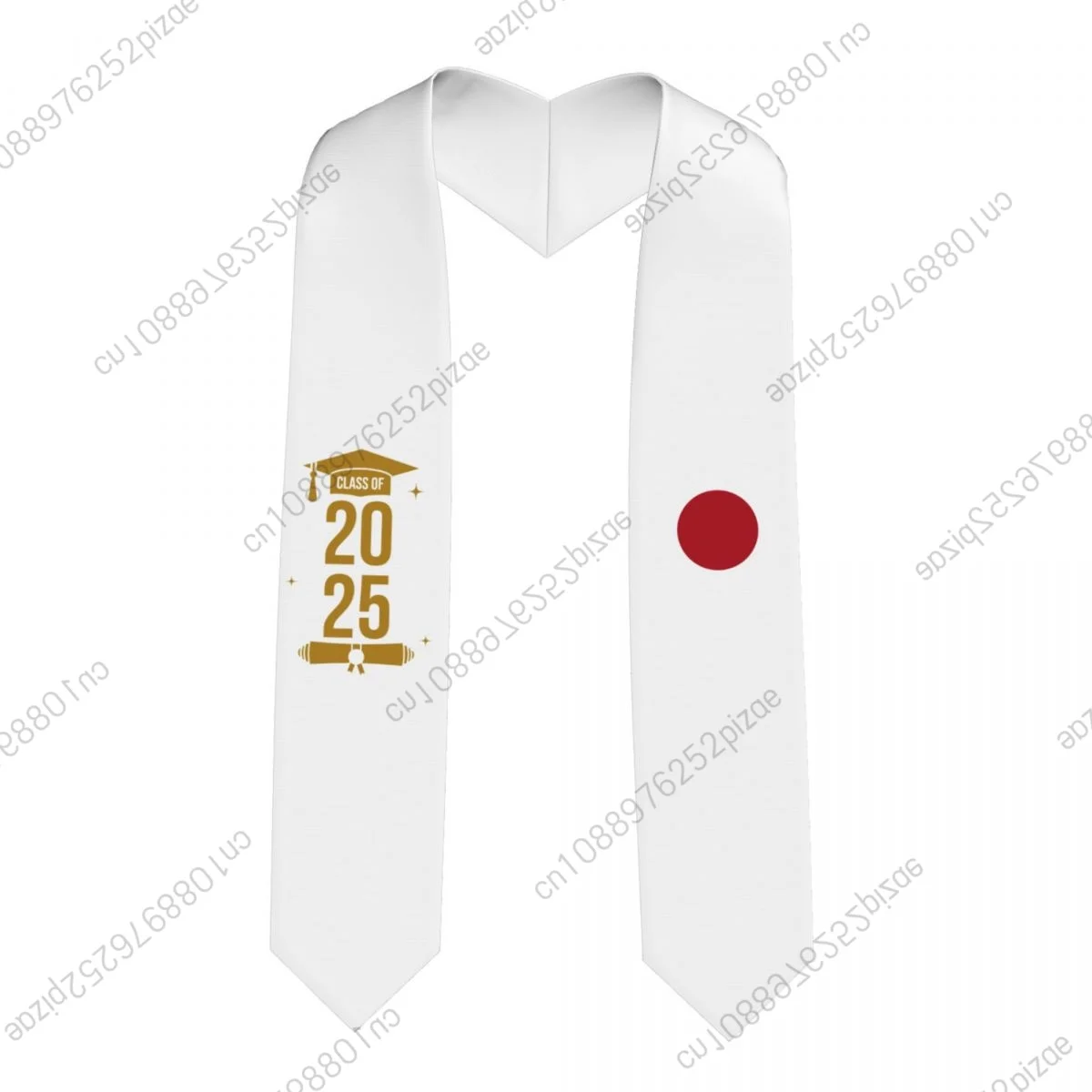 

New Japan Flag Class Of 2025 183*13CM Graduation Stole Sash Scarf For International Students Proud