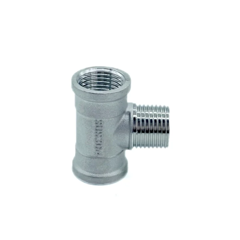 BSP male+male+Female Threaded 3 Way Tee T Pipe Fitting 1/4\