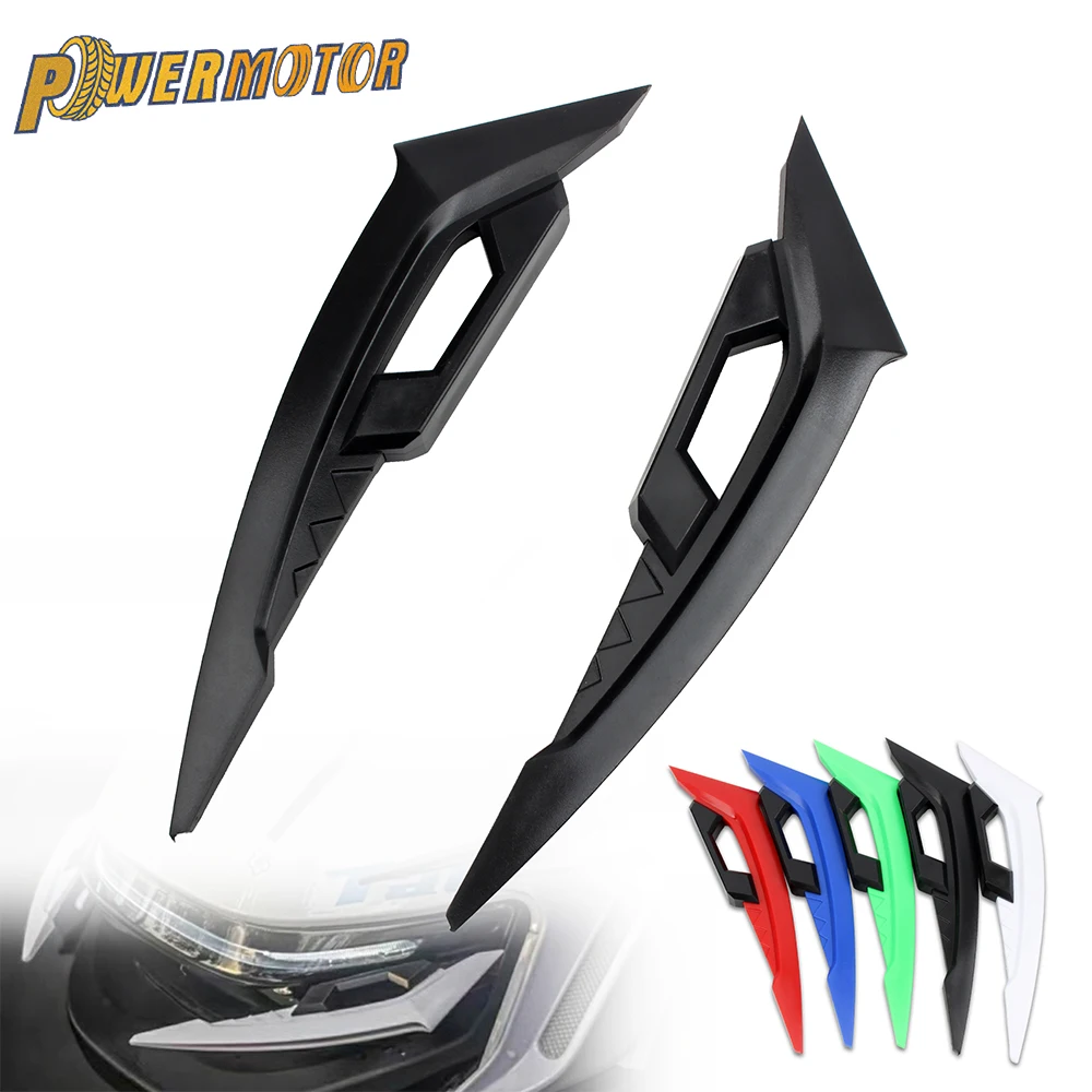 Motorcycle Universal Side Spoilers Dynamic Wing Front Fairing Winglets 1pair  Sticker Aerodynamic Scooters Winglet Accessories