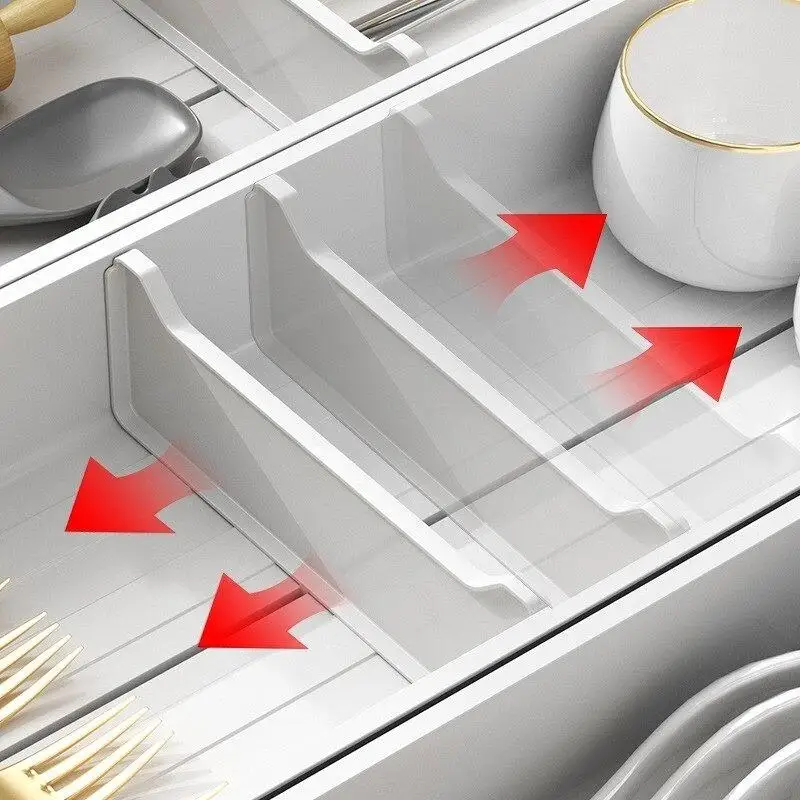 Kitchen Divider Container Drawer Storage Box Cutlery Separation Rack Chopstick Fork Spoon Rack Cabinet Desk Kitchen Organizer