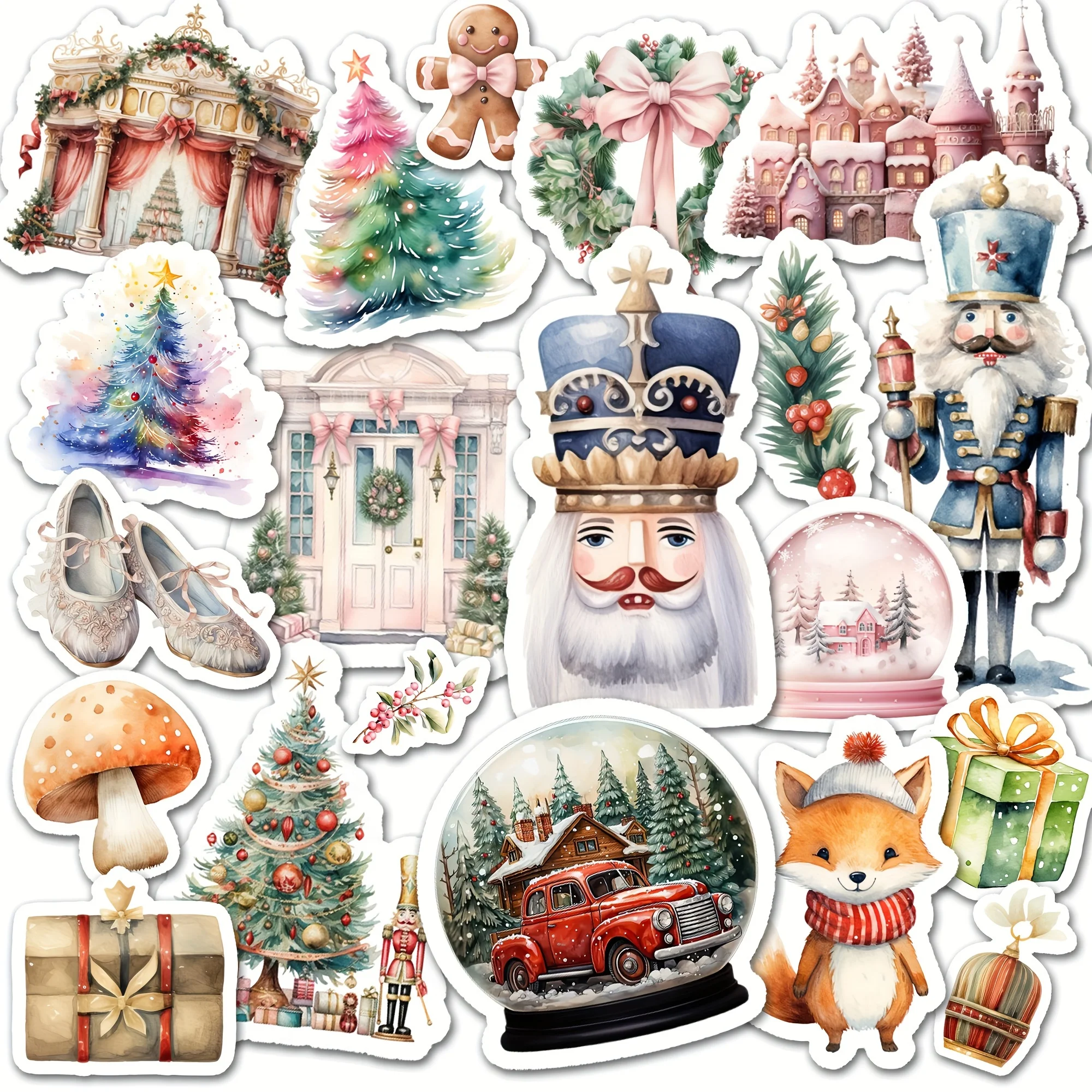99 Stück Tier-Weihnachtsflaschen-selbstklebende Aufkleber, für Scrapbooking-Zubehör, Junk Journals, Weihnachtsdekoration – Detail 4