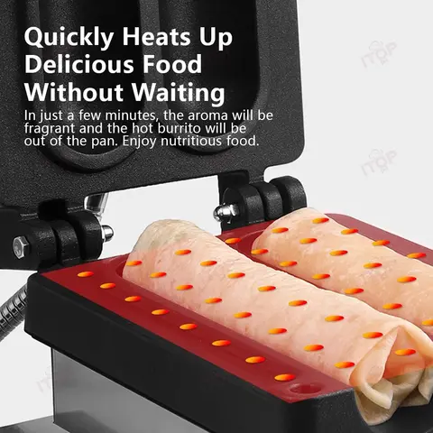 Shawarma Gyro Brödrost Tortilla Wrap Sandwich Buritto Pressmaskin Värmare Varmare Bröd Durum Doner Kebab Grill Stekpanna 8 best sales inslagningsmaskin - №4