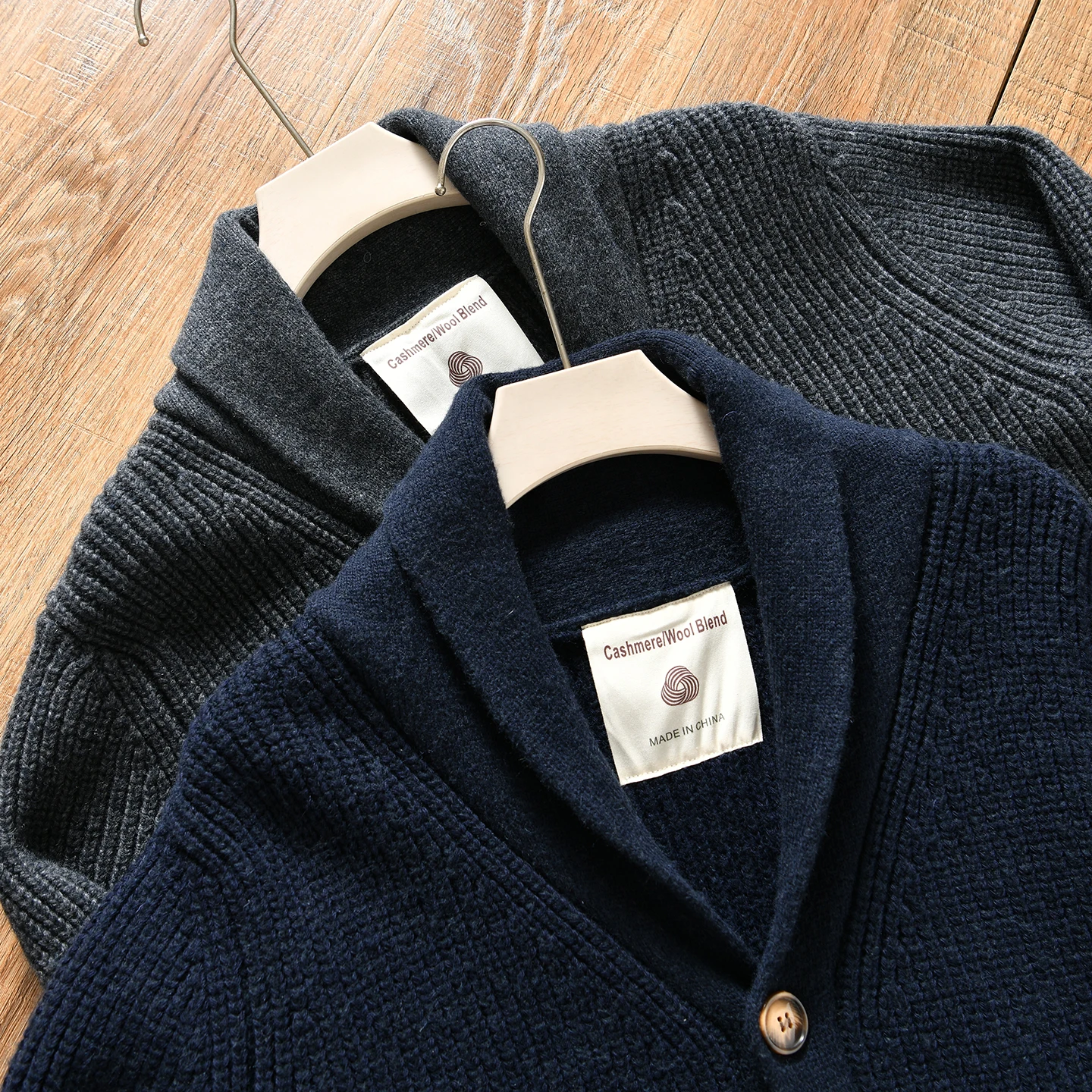 Nordic Thickened Wool Knitted Sweater Coat for Men Autumn Winter Warm Standard Fit Knitwear Wool Blend Long Sleeve Button up