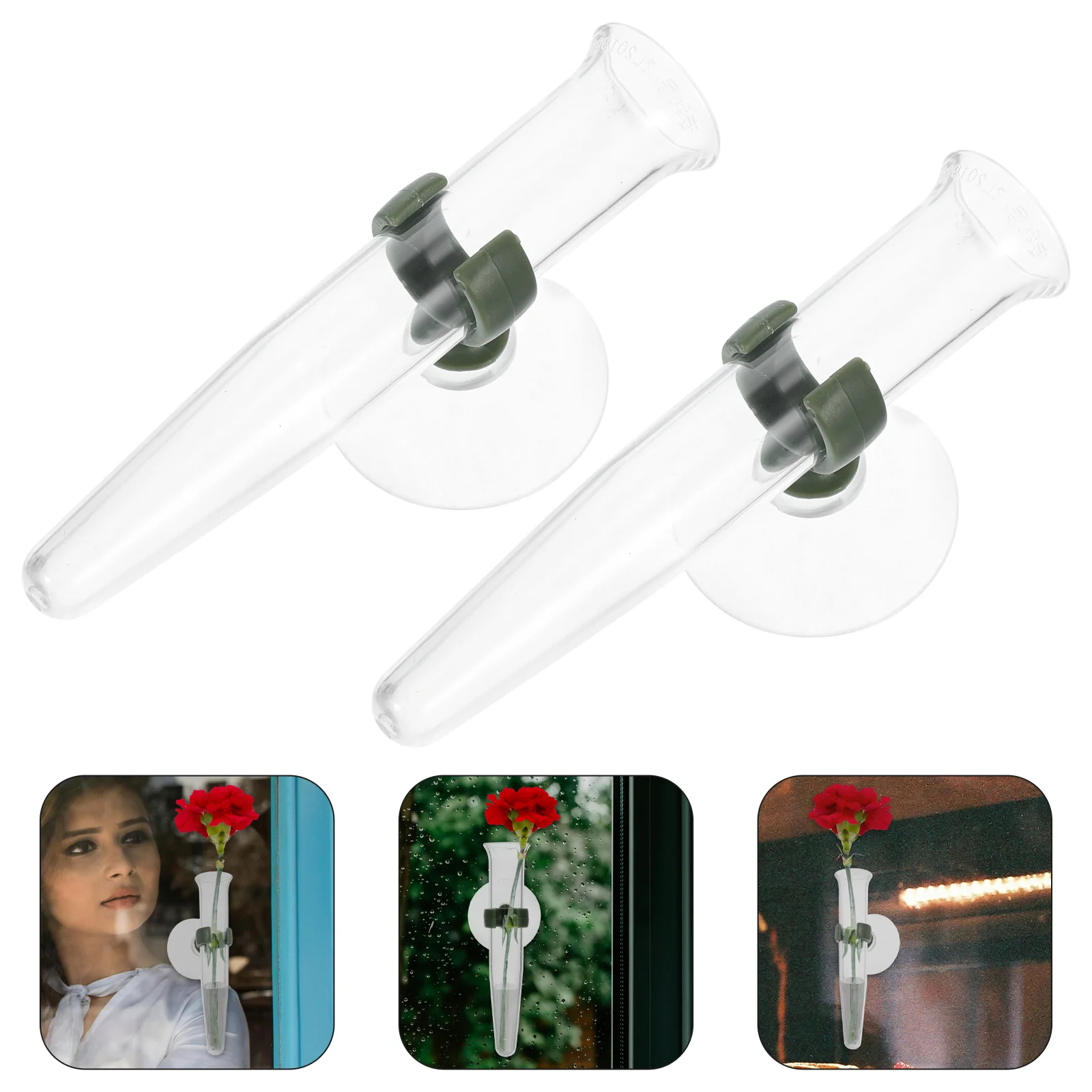 Tubo de ensayo de 8 piezas, botellas de agua transparentes para Preservación de flores, jarrones florales, tubo de almacenamiento