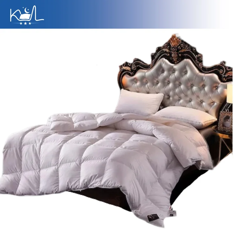 95% White Goose Down Comforter, Thick Warm Winter Duvet Insert for All Season, Lightweight Soft Bed Quilt