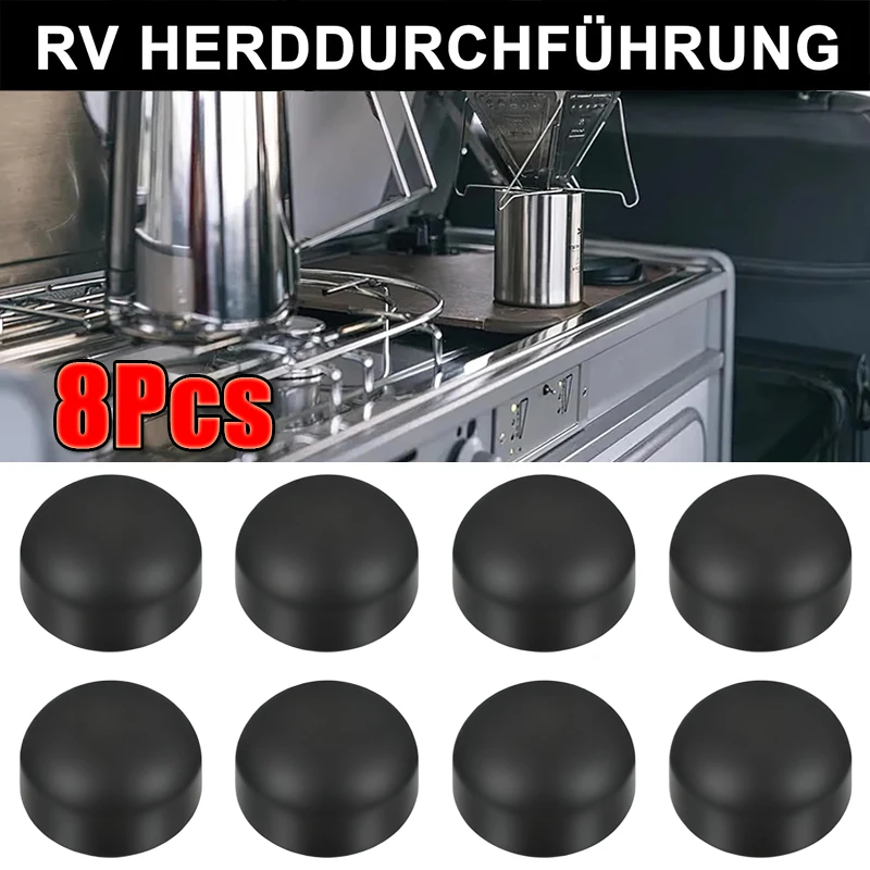 

8Pcs Rubber Plugs Protective Rubber Plugs Set RVs Kitchenware Gas Stoves Holder Rubber Cover Caps For Dometic Smev Thetford