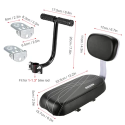 Bicycle Child Seat PU Leather Cover Bike Rack Cushion for Kid's Bicycle Seat with Back Saddle Bicycle Accessories Parts
