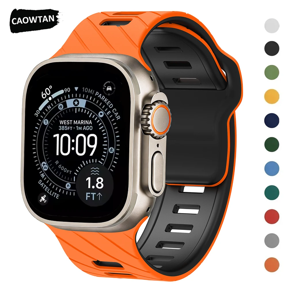 Correa de Silicona para Apple Watch Band Ultra 3 2 49mm 46mm 45mm 44mm, Correa Deportiva para IWatch Series 11 10 9 8 7 6 SE
