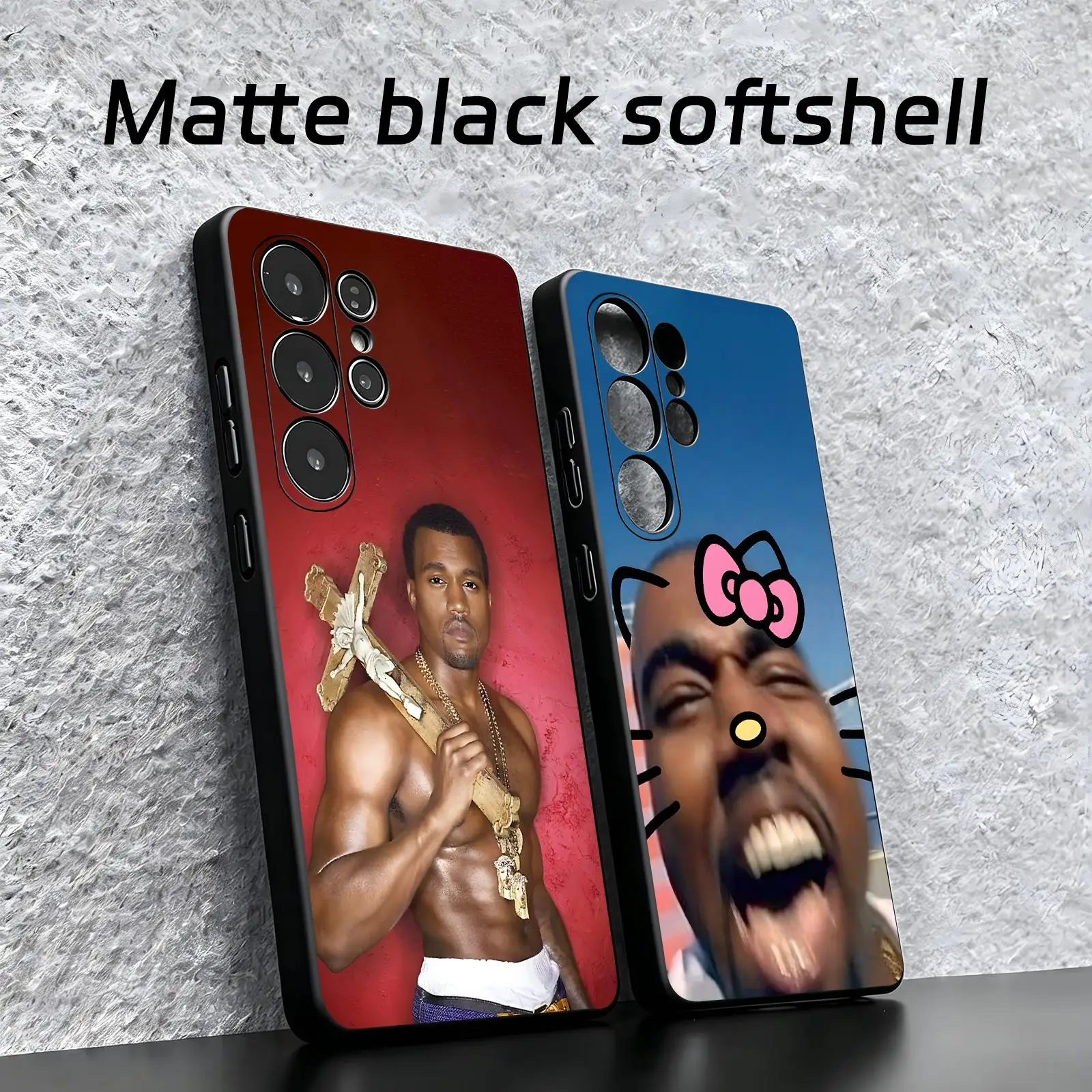 Kanye West Parody image   Phone Case For Samsung S26 S25 S24 S23 S22 S21 S20 Ultra Note20 Soft black Shockproof Cover