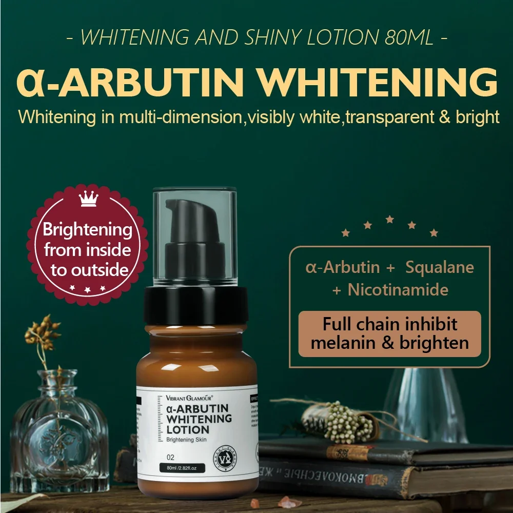 

VIBRANT GLAMOUR Arbutin Whitening Lotion Brightening Moisturizing Cream Reduce Dullness Spot Acne Marks